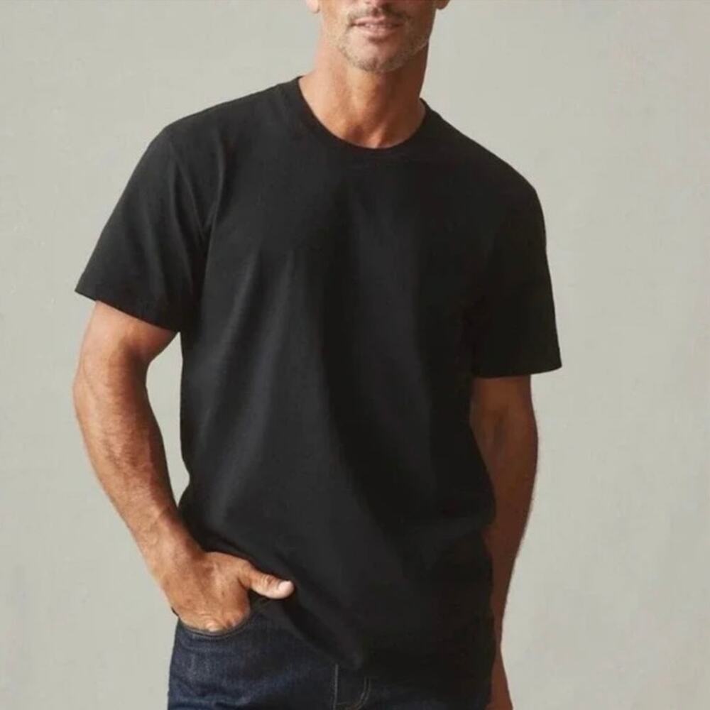 NWOT American Giant Men's 100% Cotton Midweight Jersey Crew Tee Black Size 2XL
